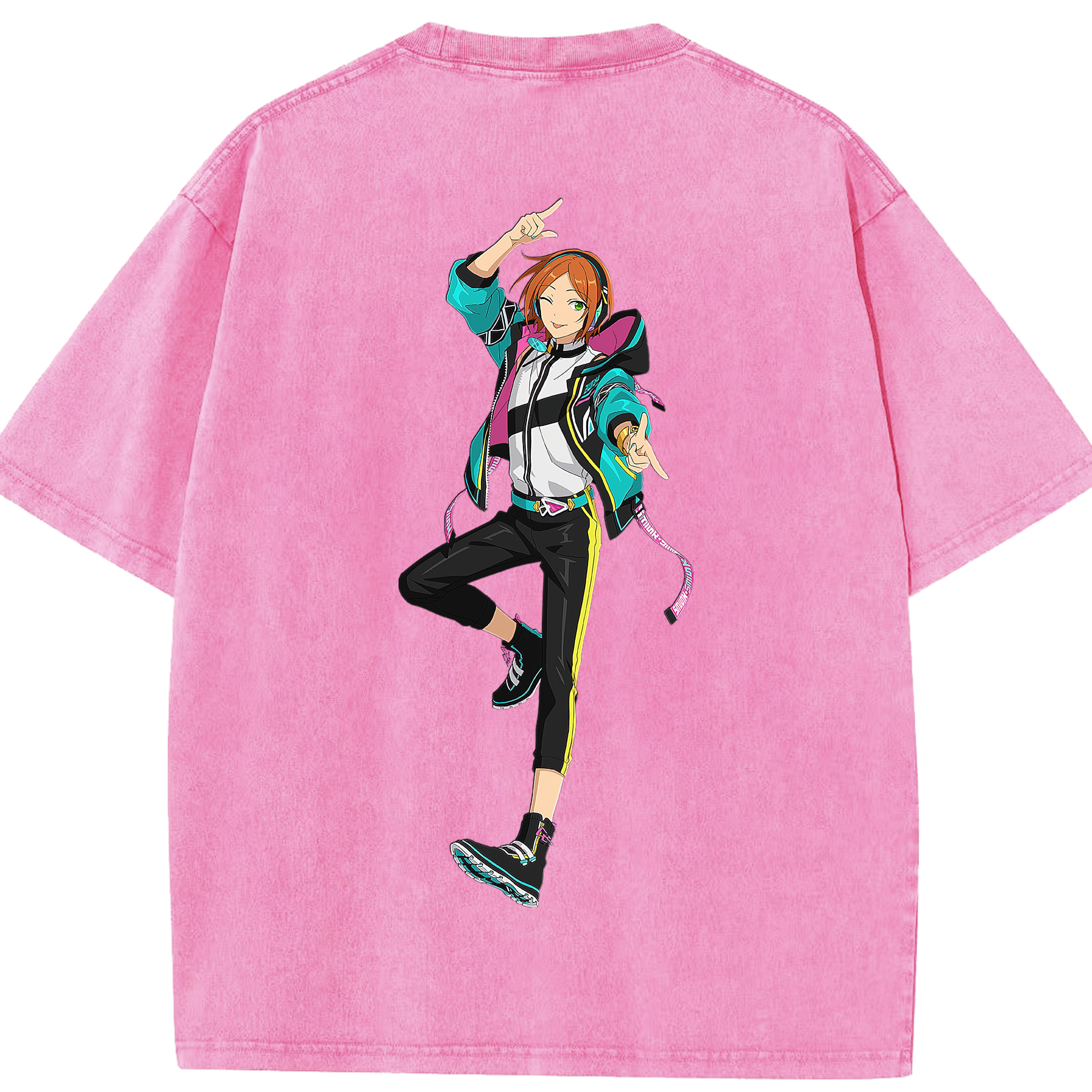 （画像用） あんさんぶるスターズ! Ensemble Stars 綿100% ヴィンテージ風 半袖Tシャツ（背面プリント）